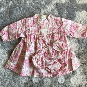 Baby Gap 3-6 months lightweight long sleeve dress with bloomers